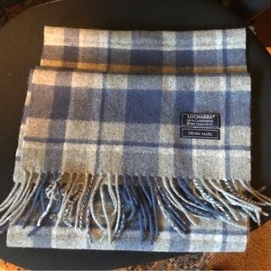 Cashmere scarves—2 one plaid and one navy blue.Both for $30